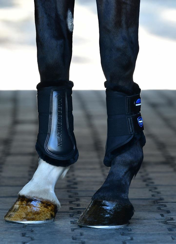 Weatherbeeta Tough-Tec Comfy Fleece Brushing Boots (Black)