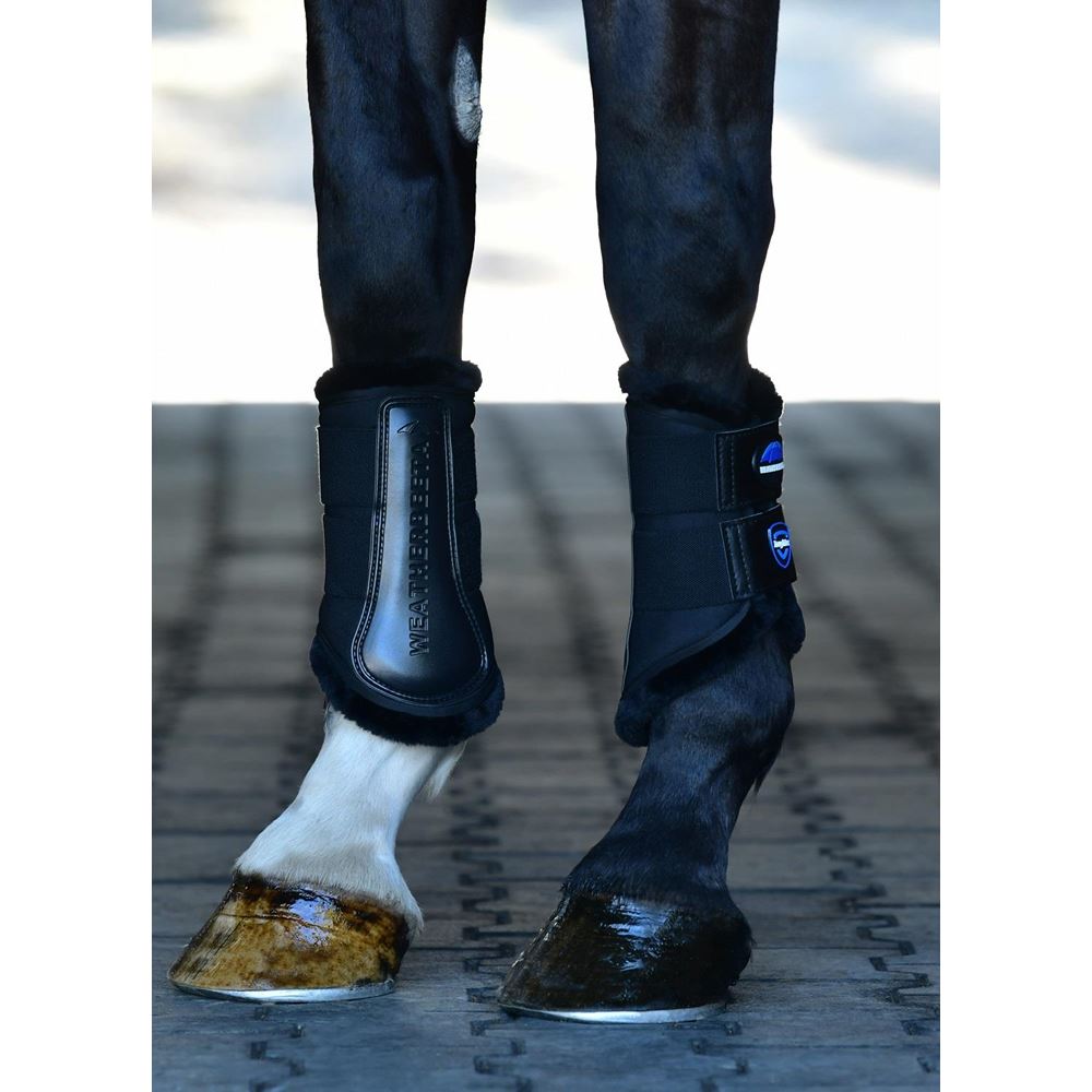 Weatherbeeta Tough-Tec Comfy Fleece Brushing Boots (Black)