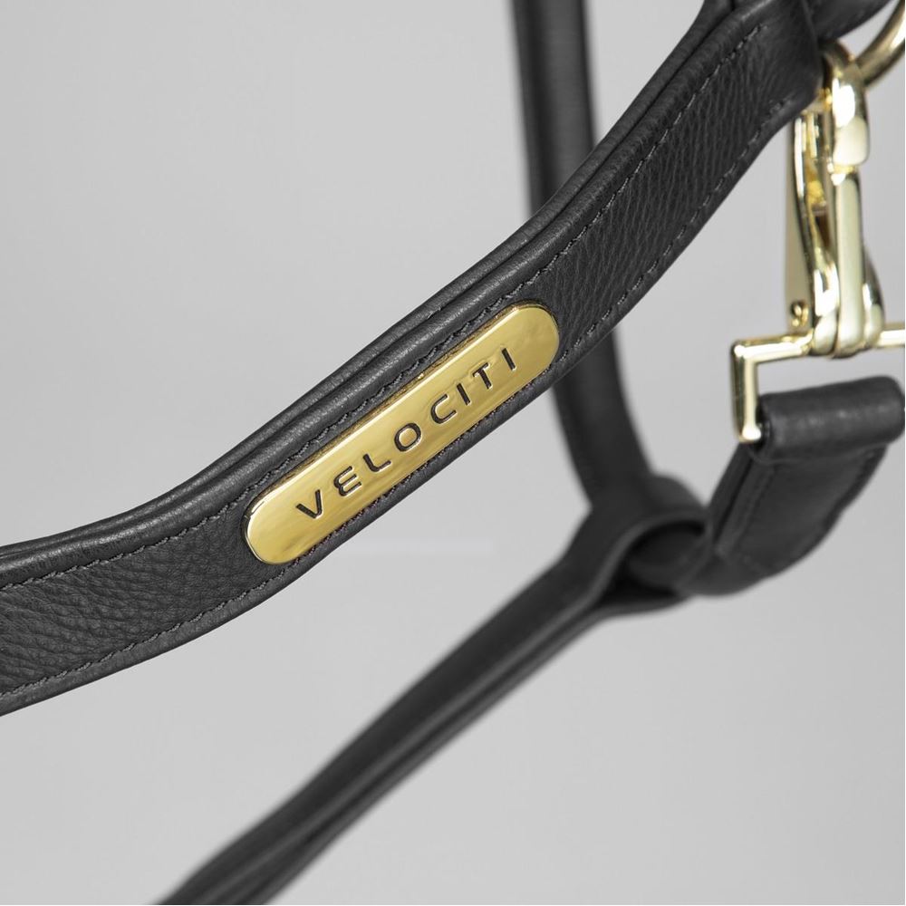 Shires Velociti Rapida Comfort Leather Headcollar (Black)