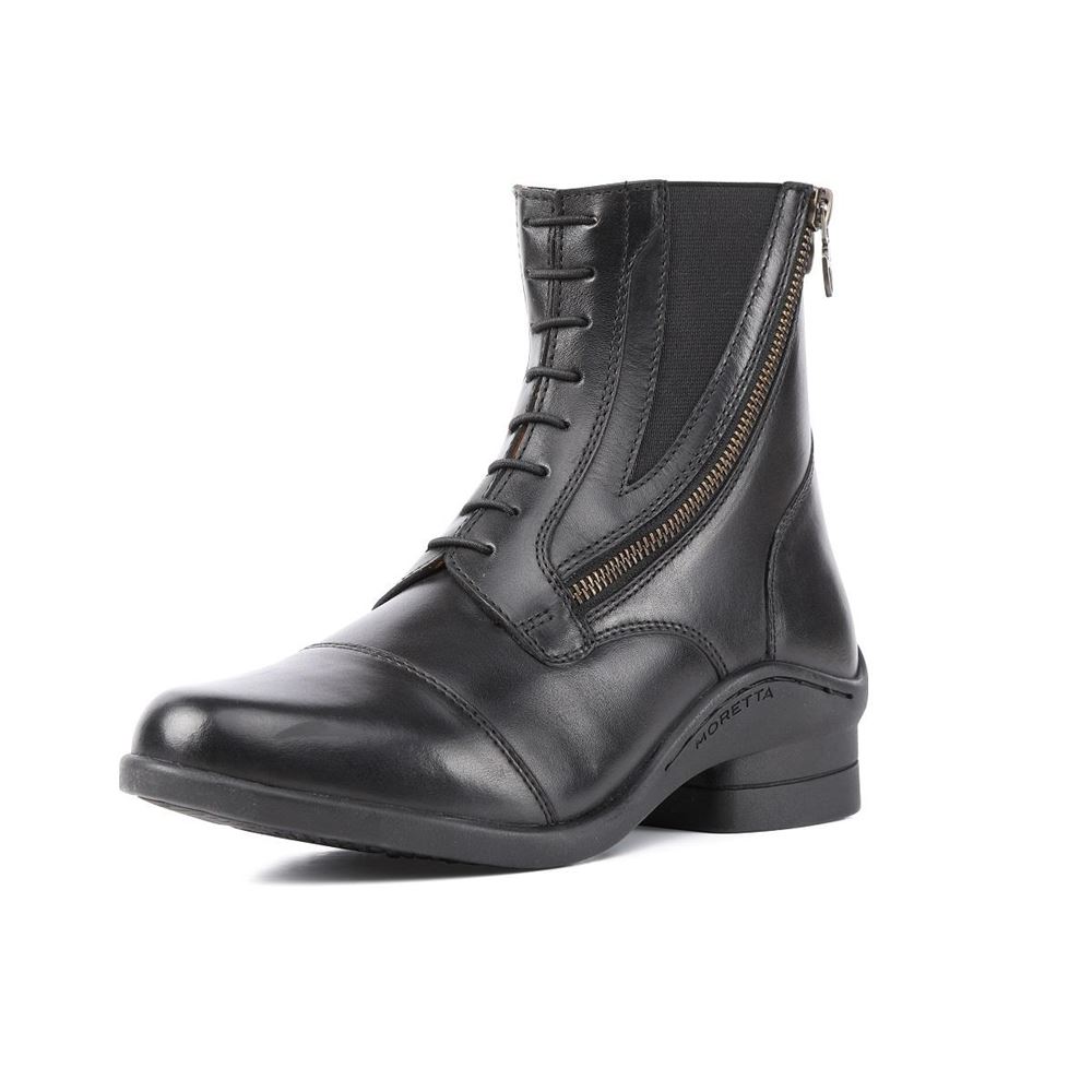 Shires Moretta Alessia Leather Paddock Boots (Black)