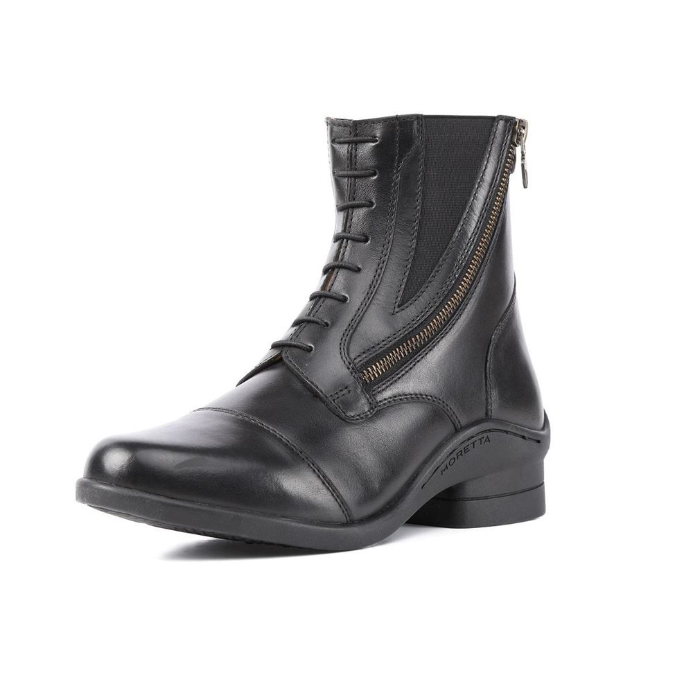 Shires Moretta Alessia Leather Paddock Boots (Black)