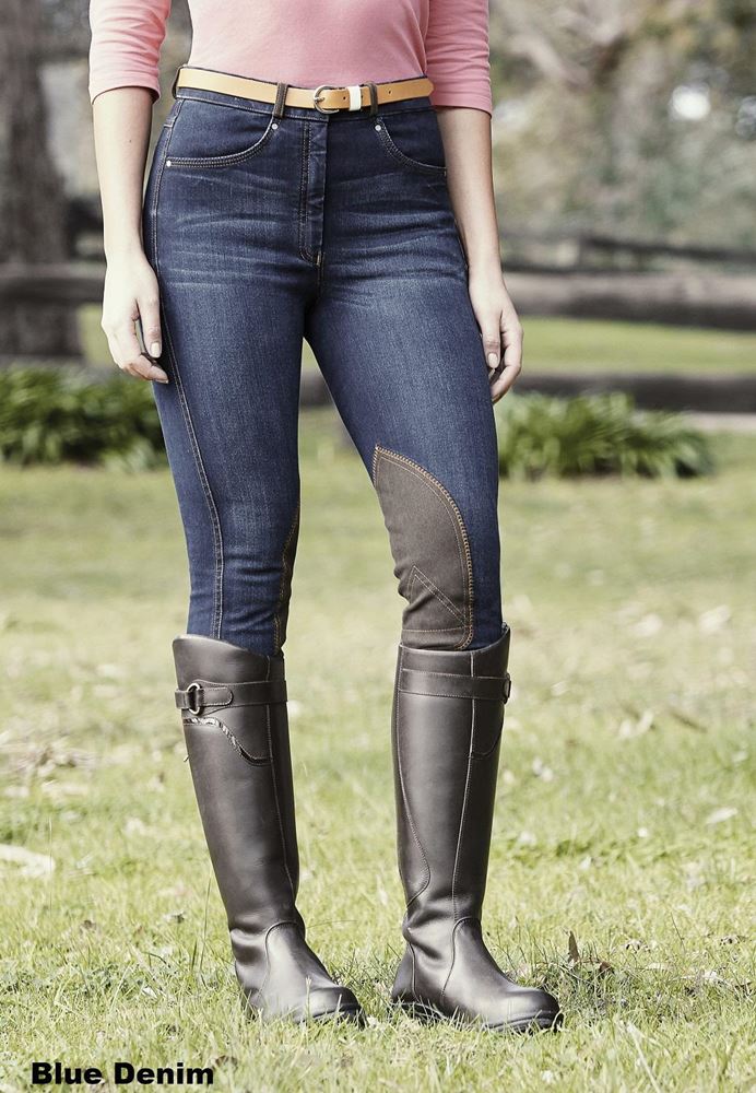 Dublin Shona Knee Patch Denim Ladies Breeches