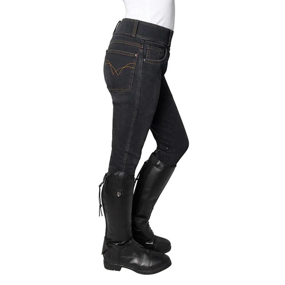 Hy Equestrian Elevate Mizs Style Denim Breeches (Black)