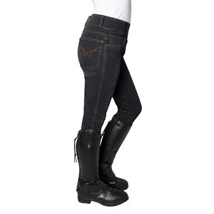 Hy Equestrian Elevate Mizs Style Denim Breeches (Black)