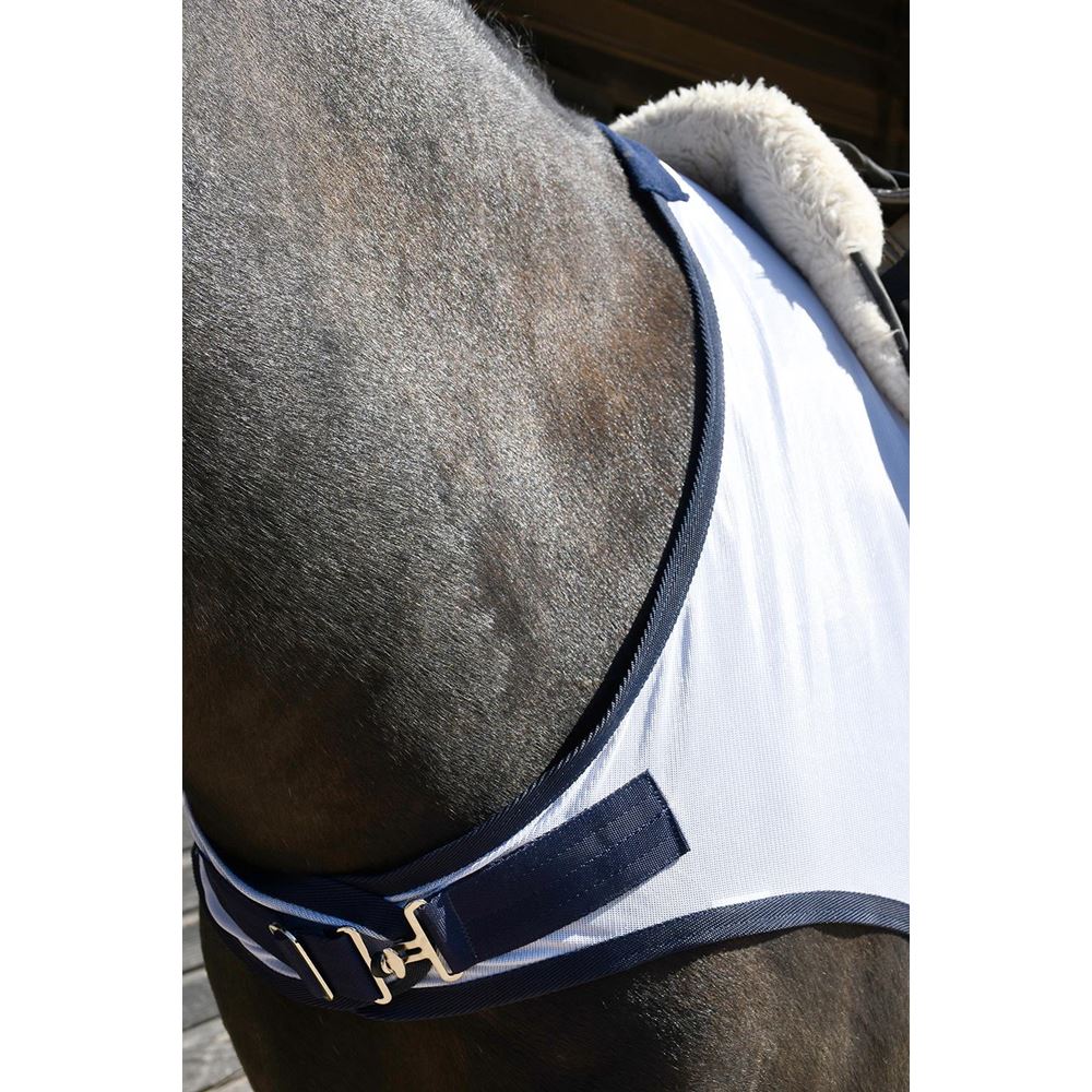 Rhinegold Fixed Chest Mesh Ride-On Rug (White)