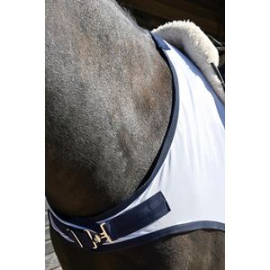 Rhinegold Fixed Chest Mesh Ride-On Rug (White)