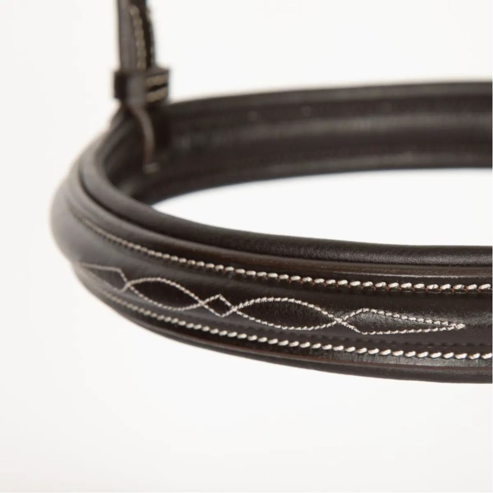 Shires Avignon Padded Raised Cavesson Noseband (Havana)