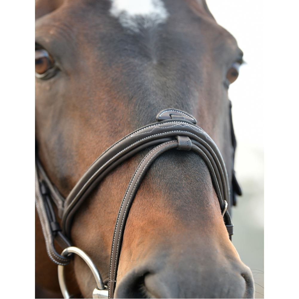 Weatherbeeta Collegiate Comfitec Opulux Fancy Stitch Padded Hanoverian Bridle