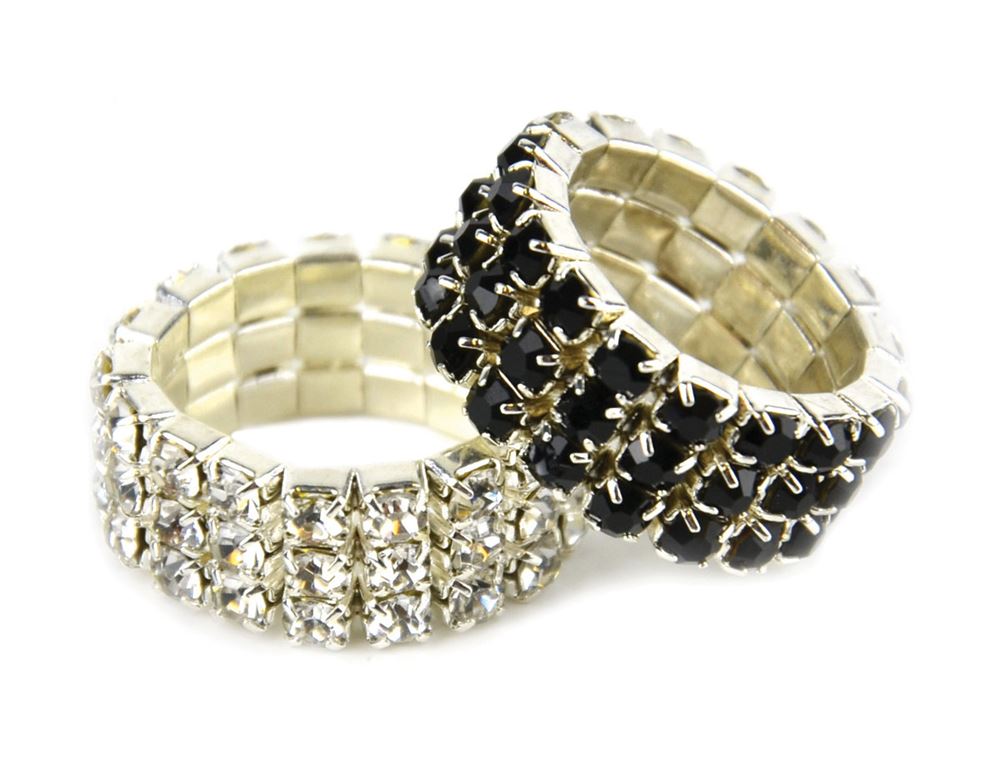 Lincoln Diamante Plaiting Bands - 5 pack