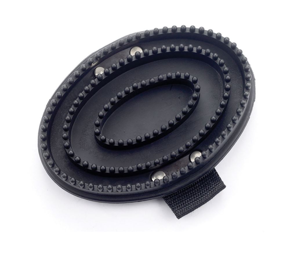 Lincoln Rubber Curry Comb with Web Handle