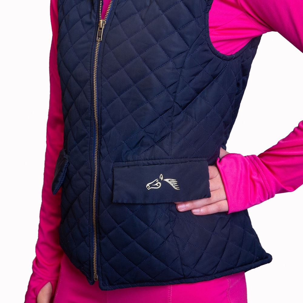 Gallop Women's Navy Gilet