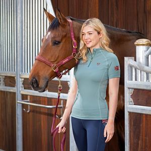 Shires Aubrion Team Short Sleeve Base Layer (Sage)