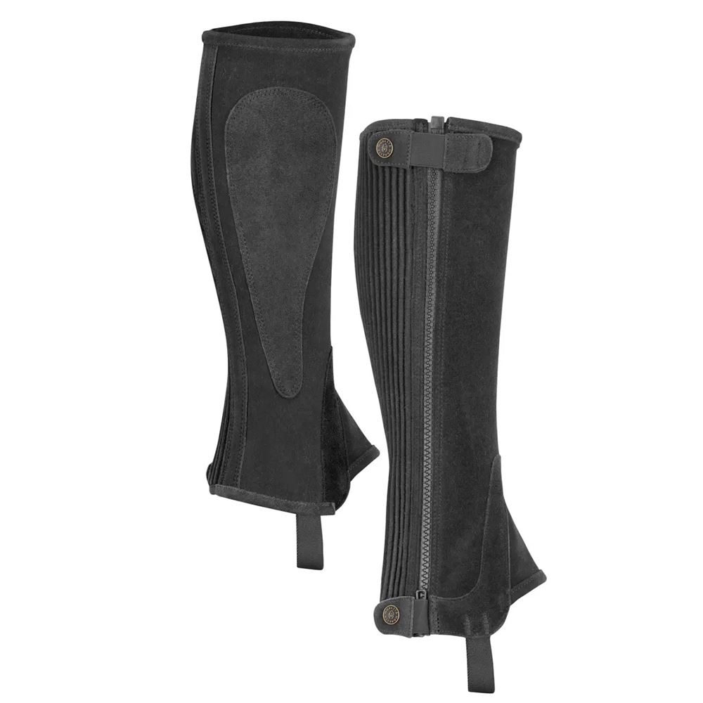 Shires Moretta Childs Suede Half Chaps (Black)