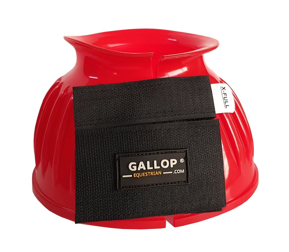 Gallop Double Taped PVC Ribbed Over Reach Boots (Red)