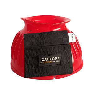 Gallop Double Taped PVC Ribbed Over Reach Boots (Red)