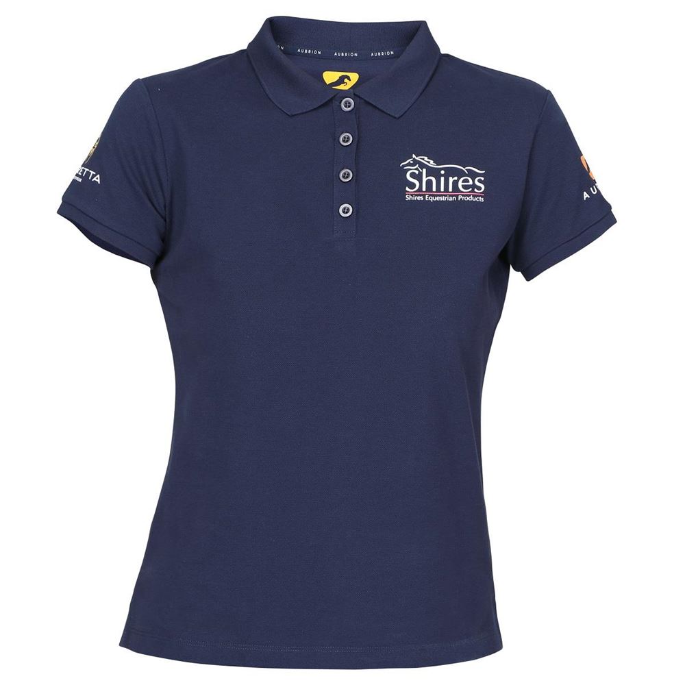 Shires Aubrion Branded Polo Shirt (Navy)