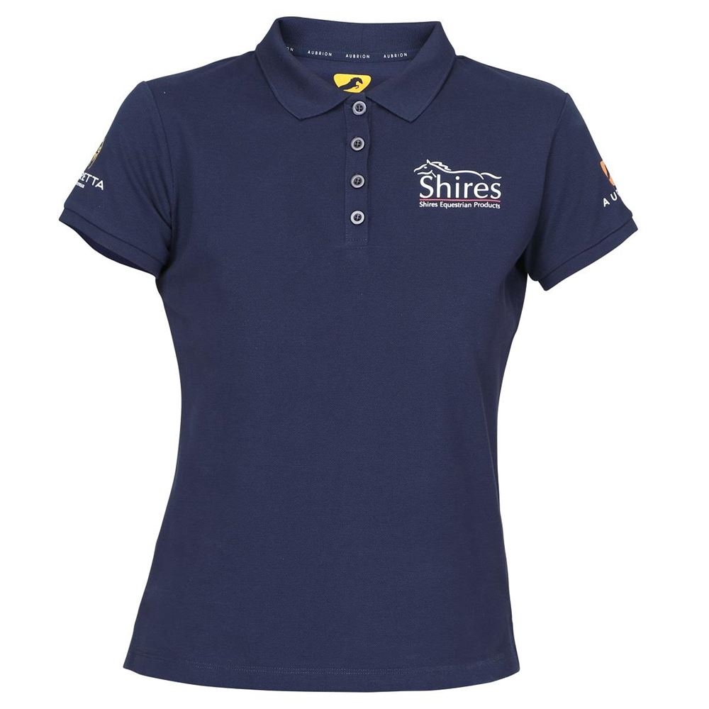 Shires Aubrion Branded Polo Shirt (Navy)