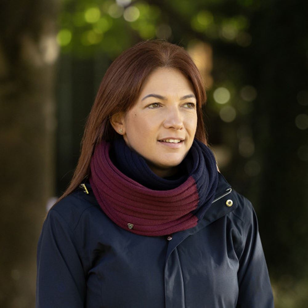 Hy Equestrian Synergy Luxury Snood (Navy/Fig)