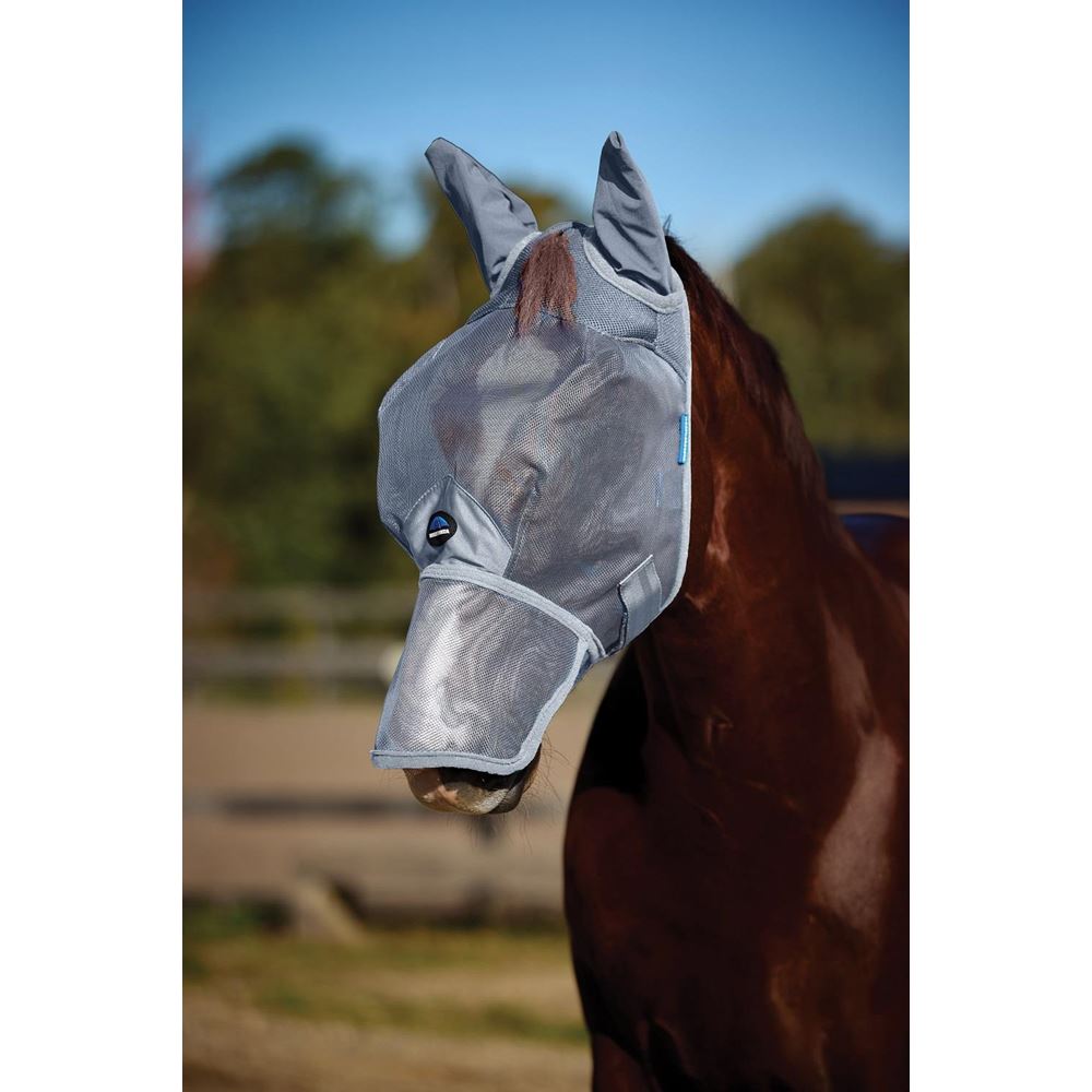 Weatherbeeta Comfitec Durable Mesh Fly Mask with Ears (Grey)