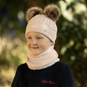 Hy Equestrian Morzine Children's Bobble Hat (Pink)