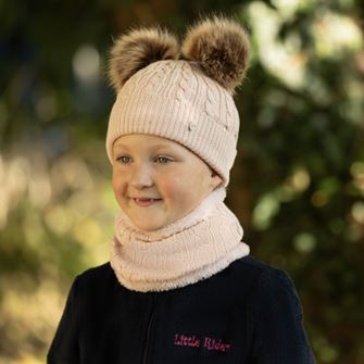 Hy Equestrian Morzine Children's Bobble Hat (Pink)