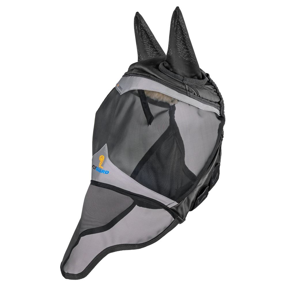 Shires FlyGuard Pro Fine Mesh Fly Mask with Ears & Nose (Jet) 