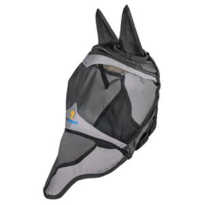 Shires FlyGuard Pro Fine Mesh Fly Mask with Ears & Nose (Jet) 