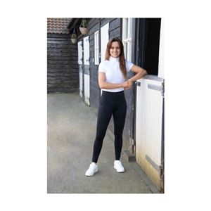 **pics/size chart** Hy Equestrian Children's Melton Riding Tights (Black)