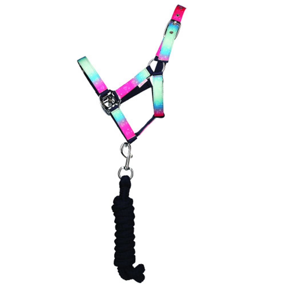 Dazzling Diamond Head Collar & Lead Rope Set by Little Rider (Navy)