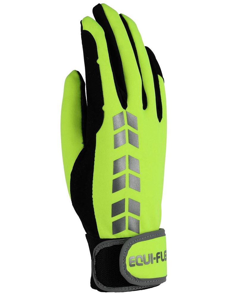 Shires Equi-Flector Riding Gloves (Yellow)