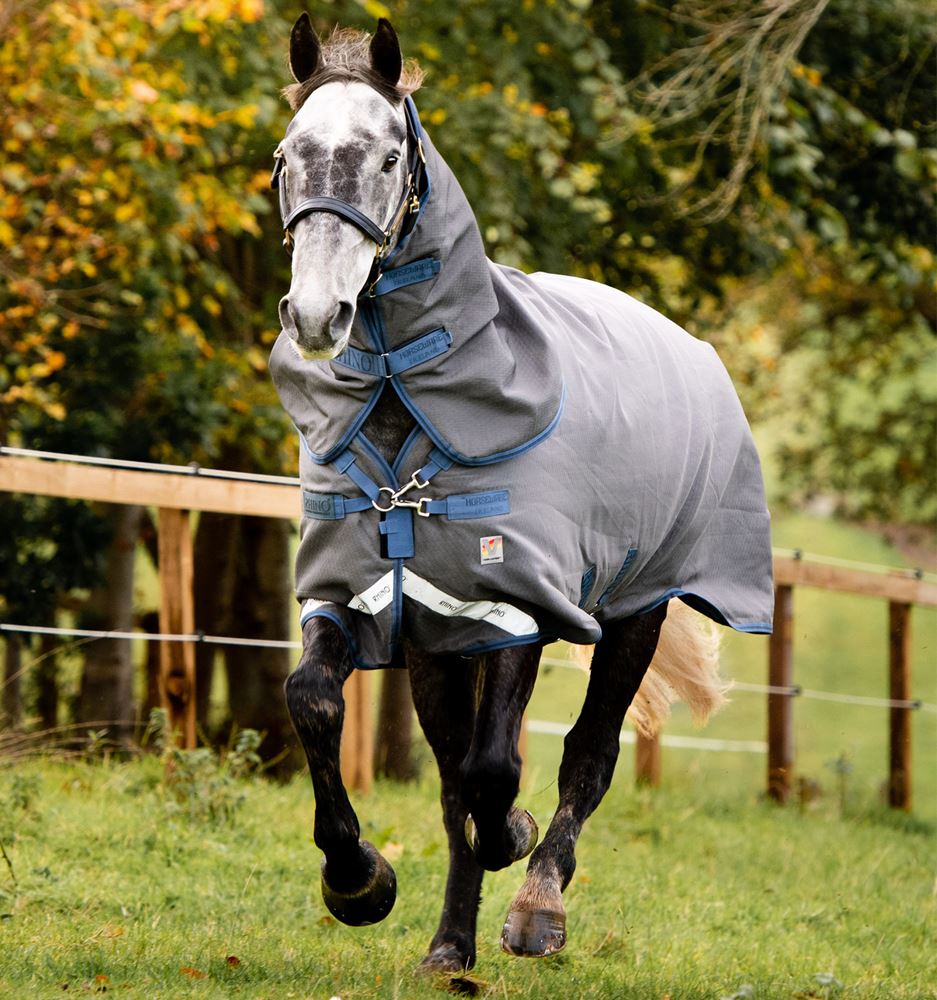 Horseware Rhino Plus HexStop Vari-Layer - 250g (Grey/Indigo & Navy) 