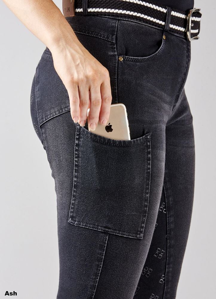 Dublin Shona Full Grip Silicone Print Denim Breeches