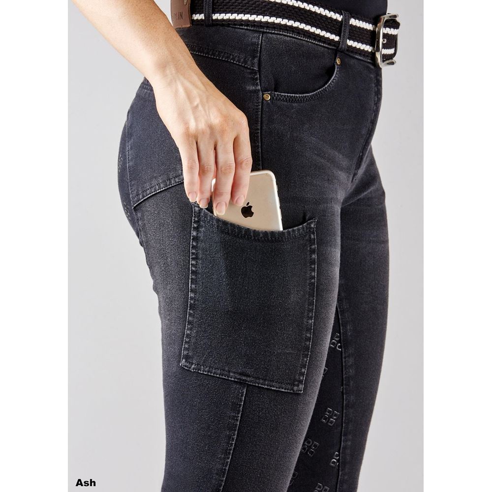 Dublin Shona Full Grip Silicone Print Denim Breeches