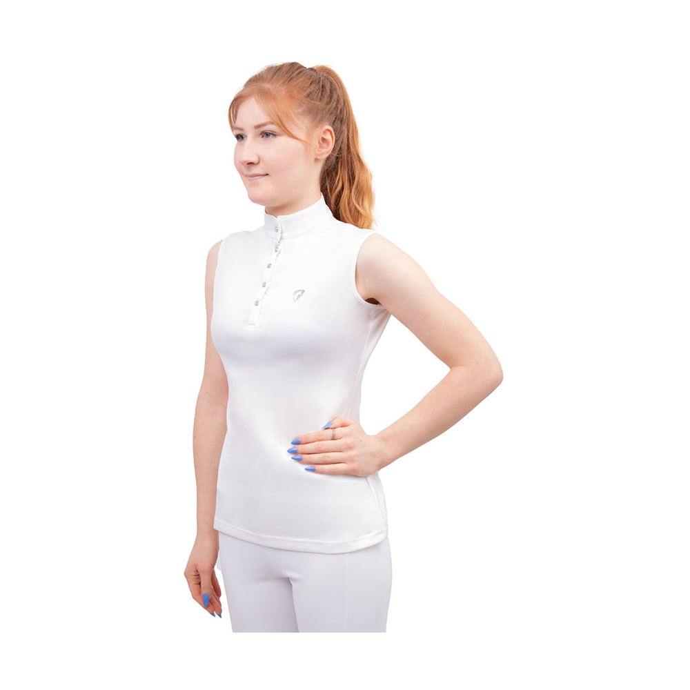 HyFASHION Sophia Sleeveless Show Shirt (White Pearl)