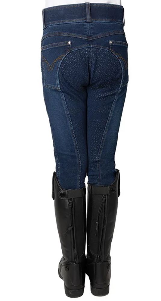 Hy Equestrian Elevate Mizs Style Denim Breeches (Dark Blue)