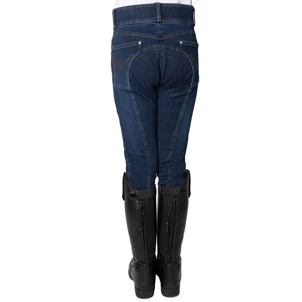 Hy Equestrian Elevate Mizs Style Denim Breeches (Dark Blue)