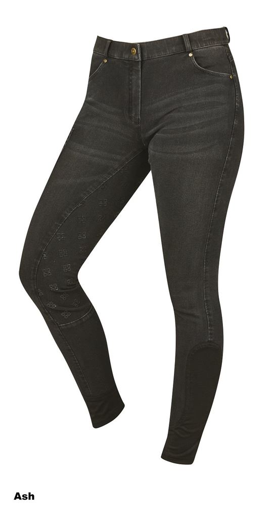 Dublin Shona Full Grip Silicone Print Denim Breeches