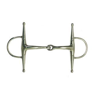Korsteel Stainless Steel Jointed Full Cheek Eggbutt Snaffle Bit