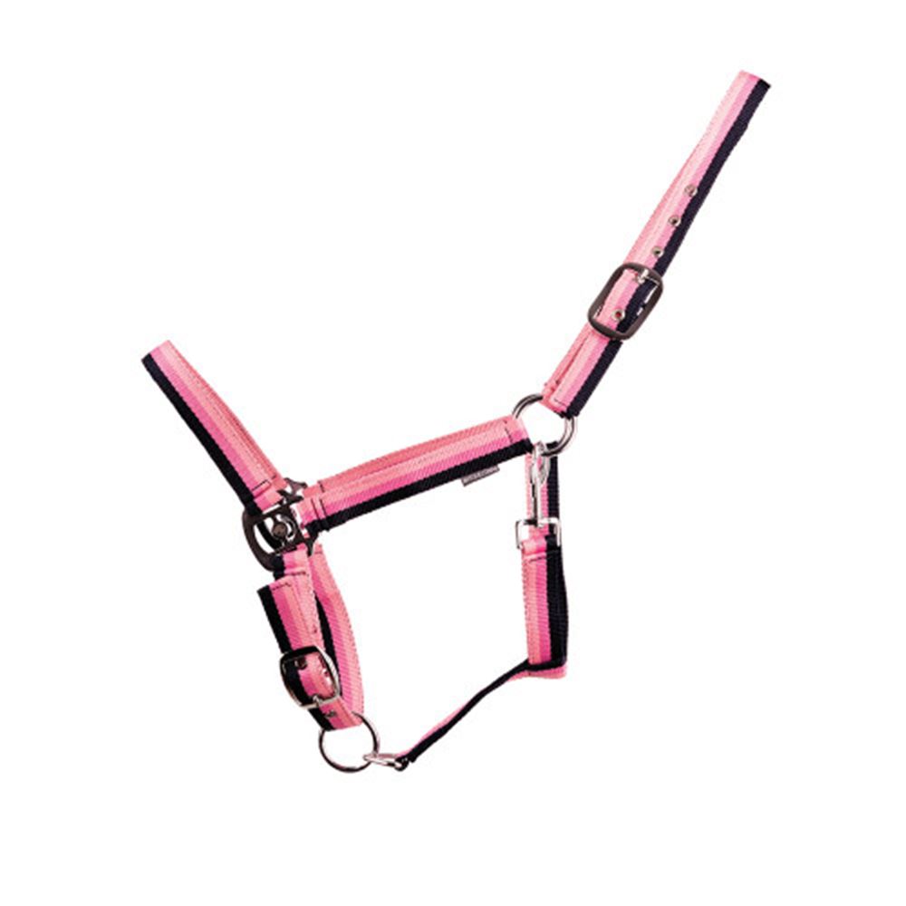Hy Equestrian Trinity Head Collar (Navy/Pink/Light Pink)