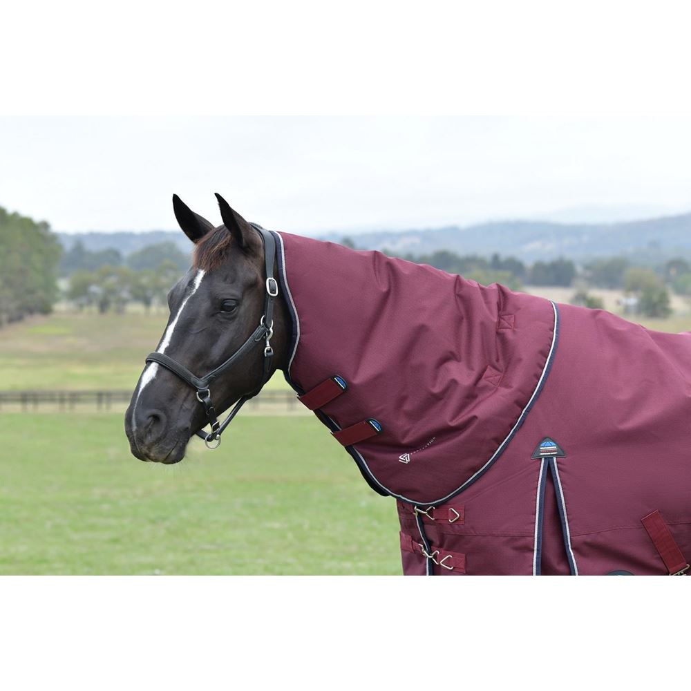 Weatherbeeta Comfitec Essential Neck Cover - 220g (Burgundy/Navy)