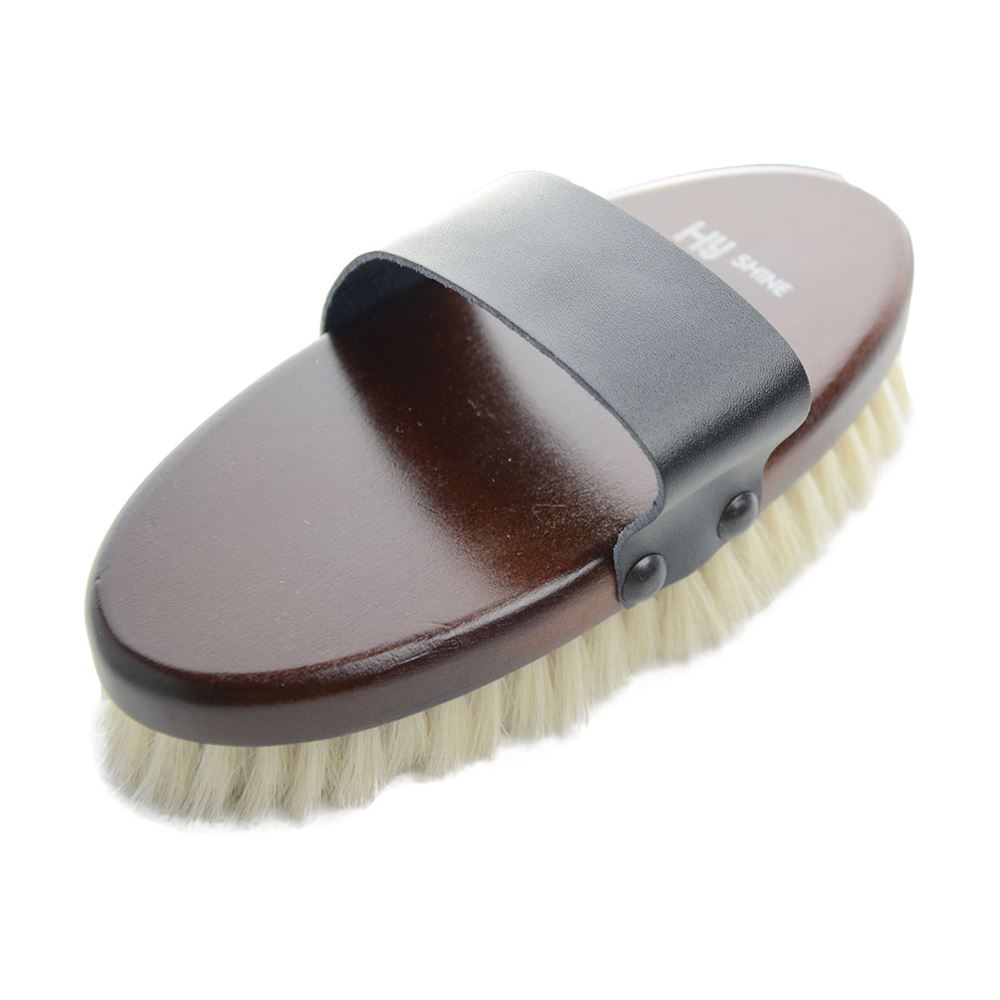 HySHINE Deluxe Goat Hair Wooden Body Brush - Large