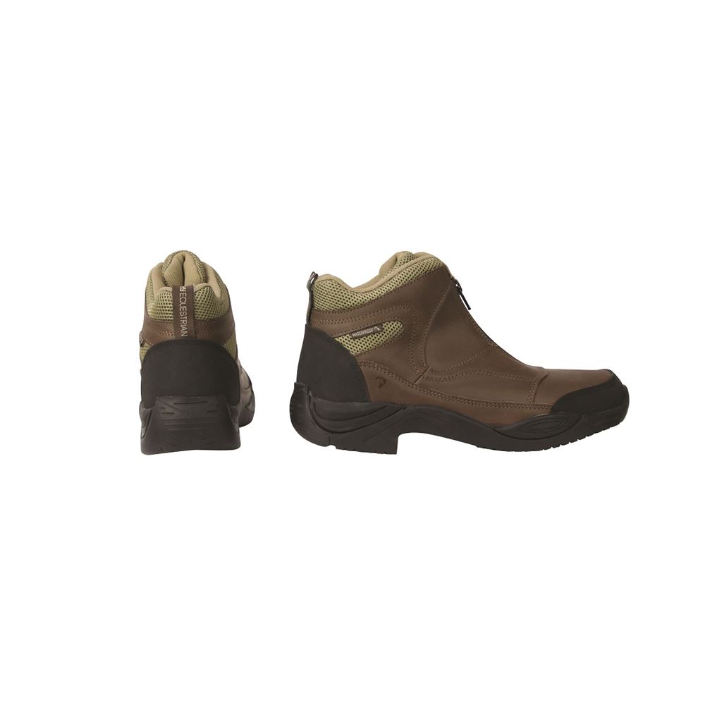Hy Equestrian Cromford Short Zip Boots (Brown)
