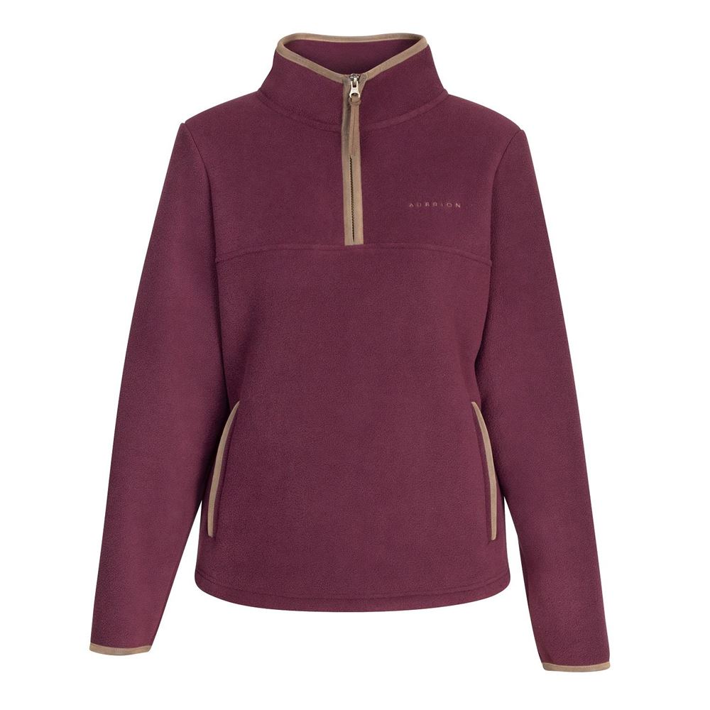 Shires Aubrion Core Ladies Half Zip Fleece (Maroon)
