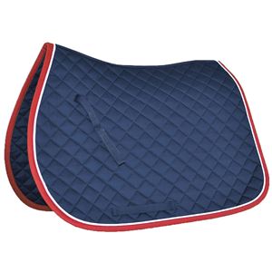 Mark Todd Piped Saddle Pad - Pony (Navy/Red/White)