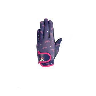Sabina Children's Mesh Riding Gloves by Little Rider (Navy/Pink)