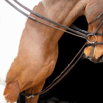 Shires Velociti Gara Elasticated Draw Reins (Havana)