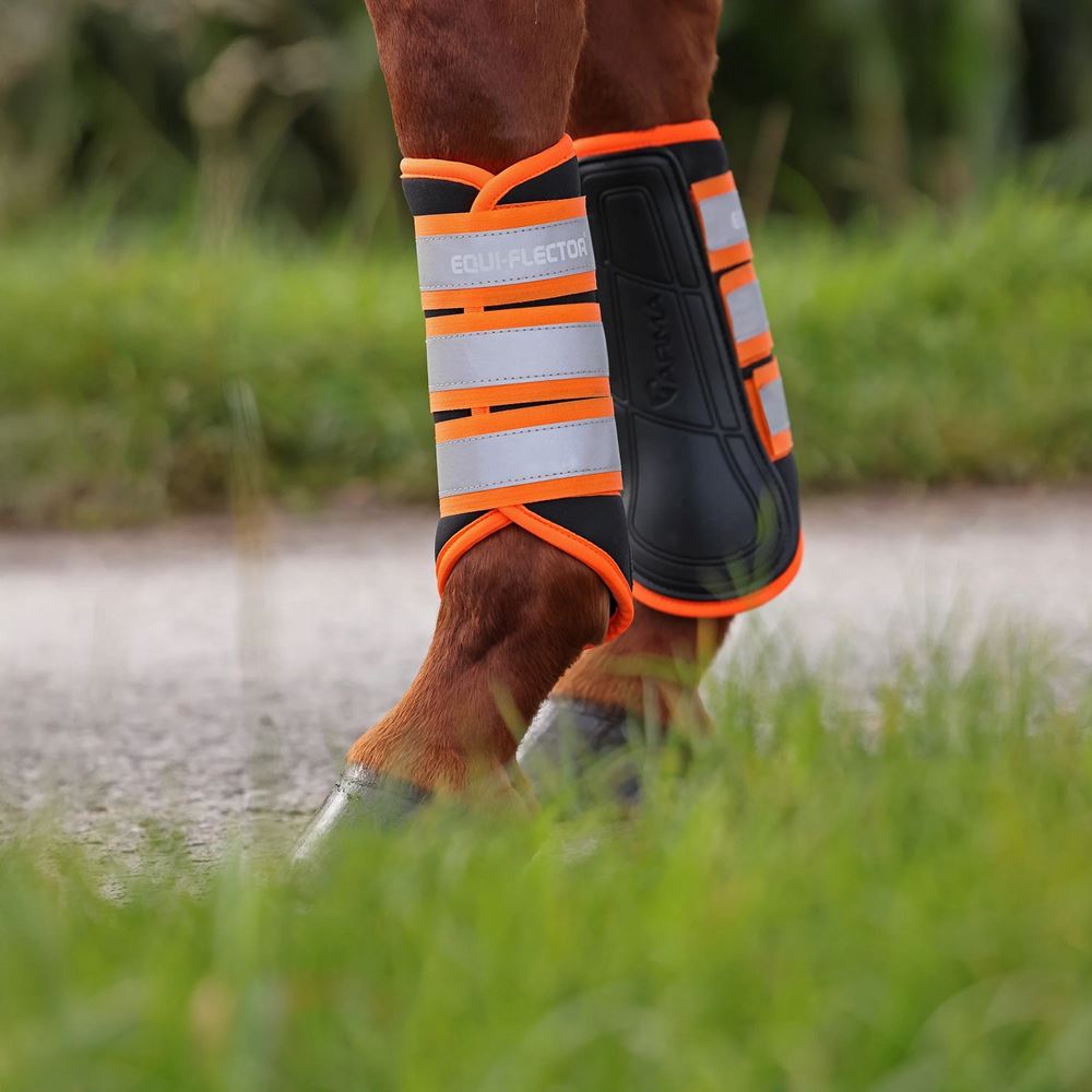 Shires Arma Equi-Flector Brushing Boots (Orange)