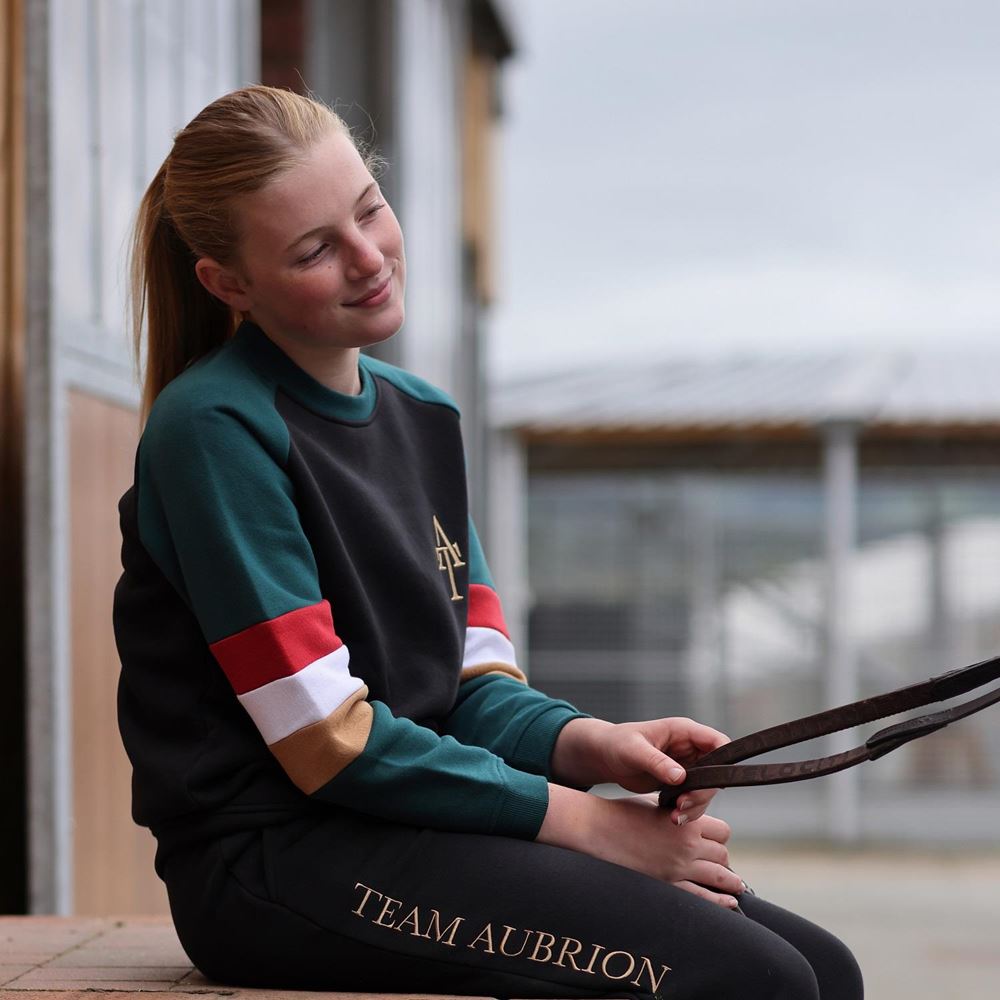 Shires Aubrion Team Sweatshirt - Young Rider (Black)