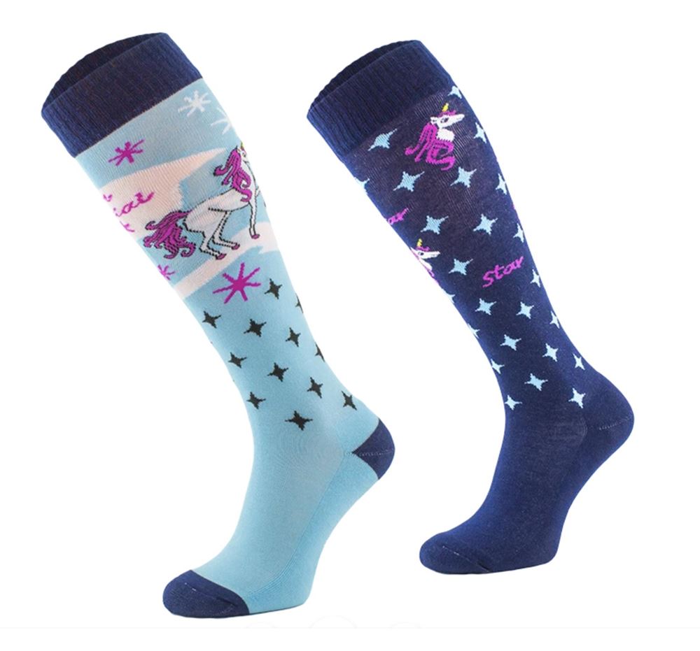 Comodo Technical Novelty Blue Unicorn Socks Adults