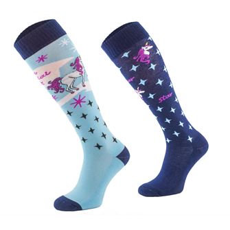 Comodo Technical Blue Unicorn Socks Childs